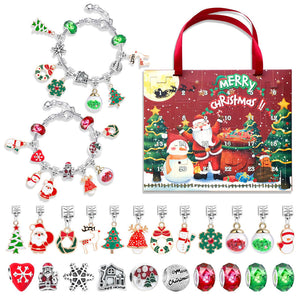 Ensemble De Bracelets De Compte Á Rebours De Noël Bricolage 24 Jours
