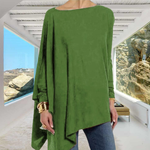 T-shirt à Manches Longues de Couleur Unie pour Femmes