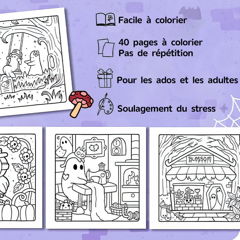 Spooky Cutie : Livre de coloriage pour adultes et adolescents