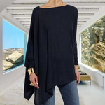 T-shirt à Manches Longues de Couleur Unie pour Femmes