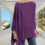 T-shirt à Manches Longues de Couleur Unie pour Femmes