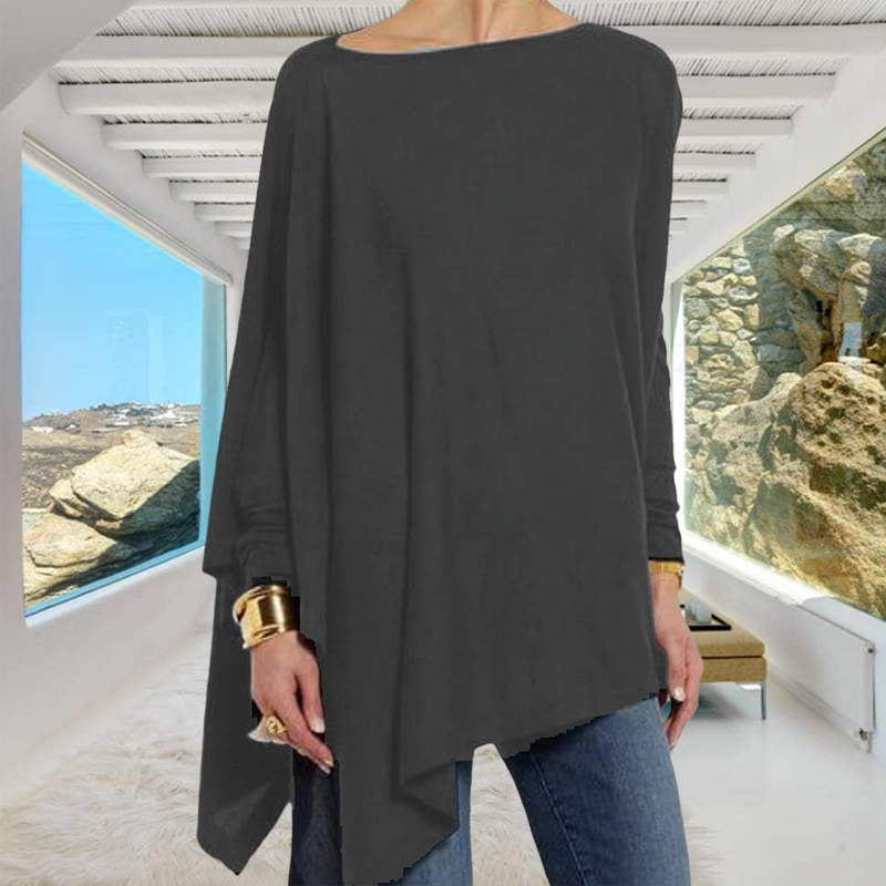 T-shirt à Manches Longues de Couleur Unie pour Femmes