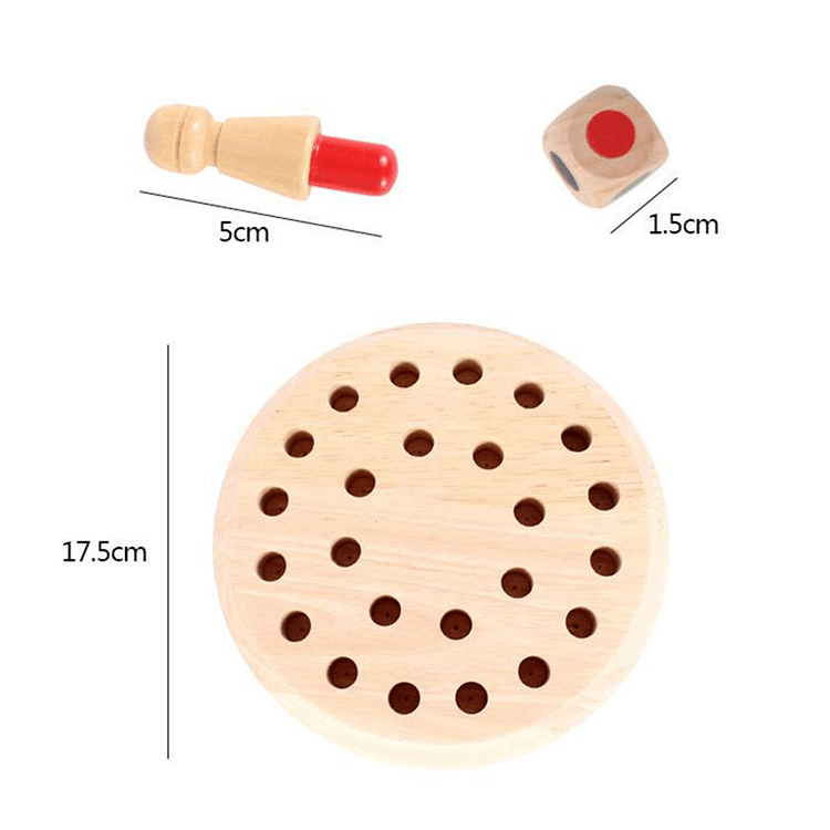 Échecs de bâton de match de mémoire en bois