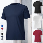T-shirt à manches courtes et col rond pour homme, séchage rapide, style décontracté