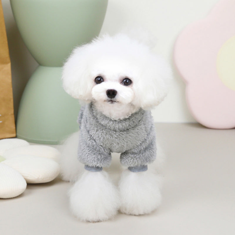 Combinaison Élastique en Polaire pour Animaux de Compagnie avec Anneau de Traction