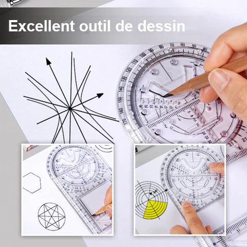 Règle géométrique multifonctionnelle