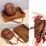 Sac messager à bandoulière en cuir souple