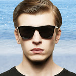 Lunettes de soleil polarisées à monture en aluminium et magnésium pour hommes