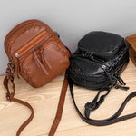 Sac messager à bandoulière en cuir souple