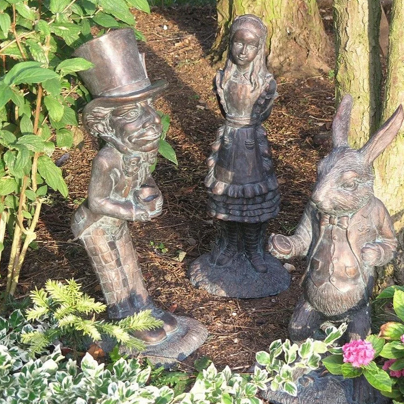 Ensemble d'ornements du pays des merveilles Décoration de jardin