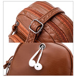 Sac messager à bandoulière en cuir souple