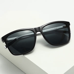 Lunettes de soleil polarisées à monture en aluminium et magnésium pour hommes