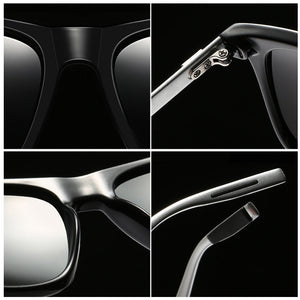 Lunettes de soleil polarisées à monture en aluminium et magnésium pour hommes