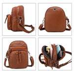 Sac messager à bandoulière en cuir souple