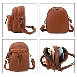 Sac messager à bandoulière en cuir souple