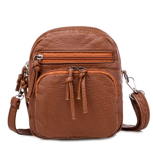 Sac messager à bandoulière en cuir souple
