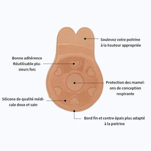 Cache-tétons Couverture Premium Dos Nu Invisible