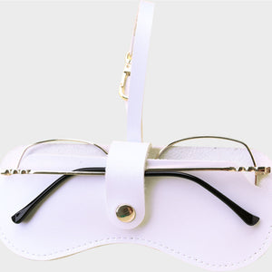 Sac à lunettes en cuir souple