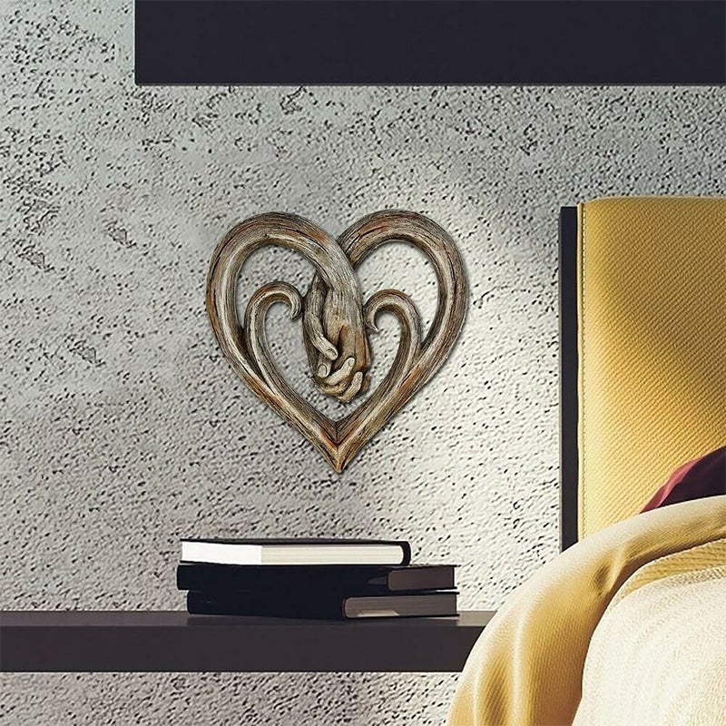 Décoration murale coeur main dans la main - Forever Love