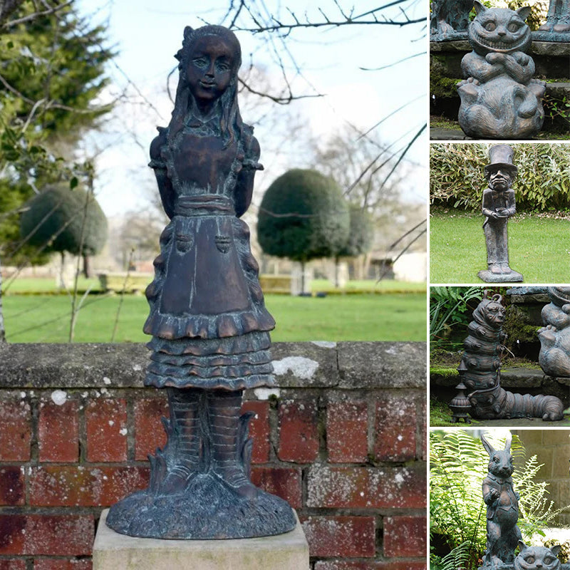 Ensemble d'ornements du pays des merveilles Décoration de jardin