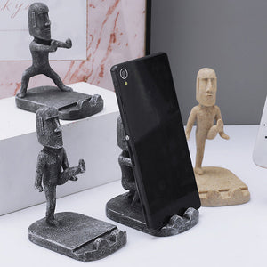 Porte-téléphone statue en pierre