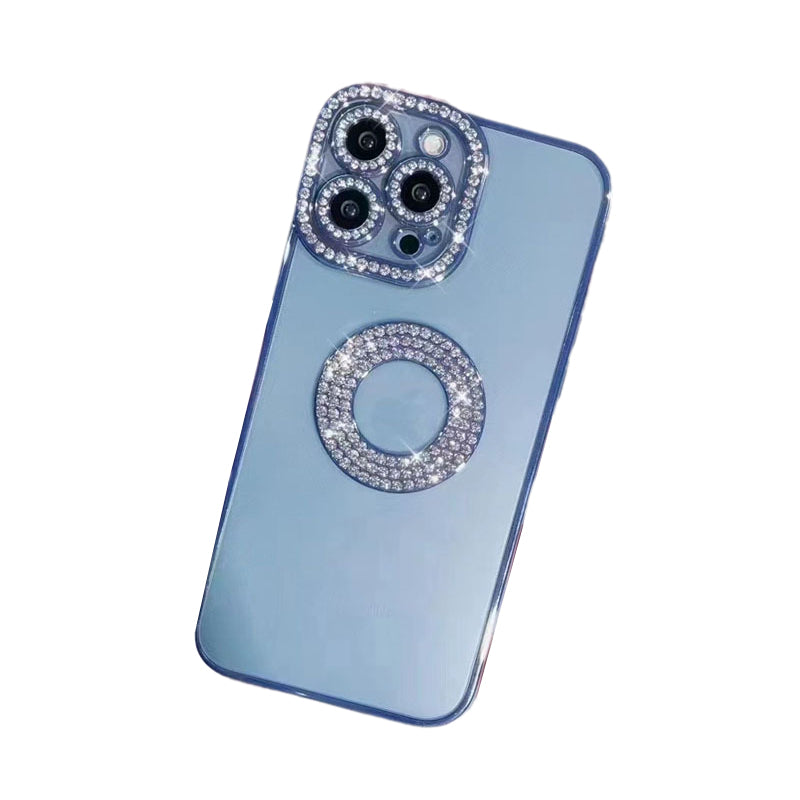 Rhinestone Soft Silicone Luxury Fashion Protective Transparent Phone Case