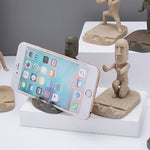 Porte-téléphone statue en pierre