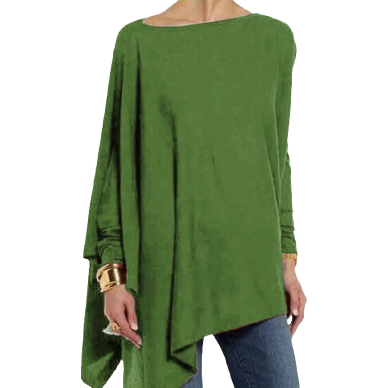 T-shirt à Manches Longues de Couleur Unie pour Femmes