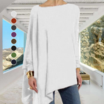 T-shirt à Manches Longues de Couleur Unie pour Femmes