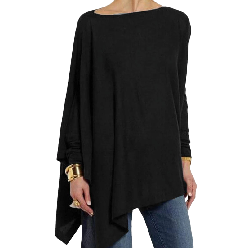 T-shirt à Manches Longues de Couleur Unie pour Femmes