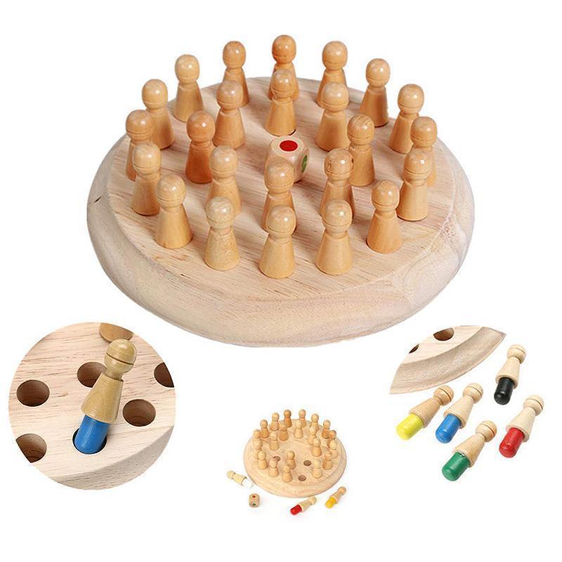 Échecs de bâton de match de mémoire en bois