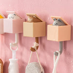 Décoration murale crochet clé chat mignon