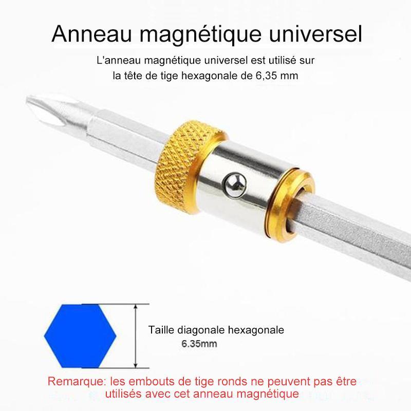 Embout Tournevis Magnétique Anneau Amovible