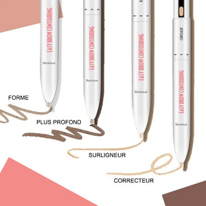 Stylo 4-en-1 pour le contour et l'illumination des sourcils