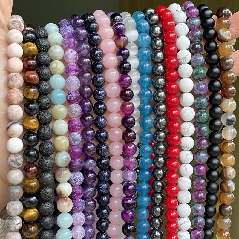 Bracelet Perles Rondes Naturelles (40 pièces)
