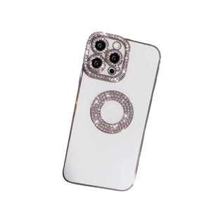 Étui de téléphone transparent de protection de mode de luxe en silicone souple strass
