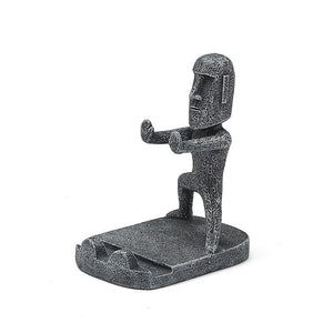 Porte-téléphone statue en pierre