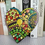 Grande décoration de coeur de mosaïque de jardin