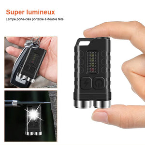 Mini lampe de poche porte-clés magnétique