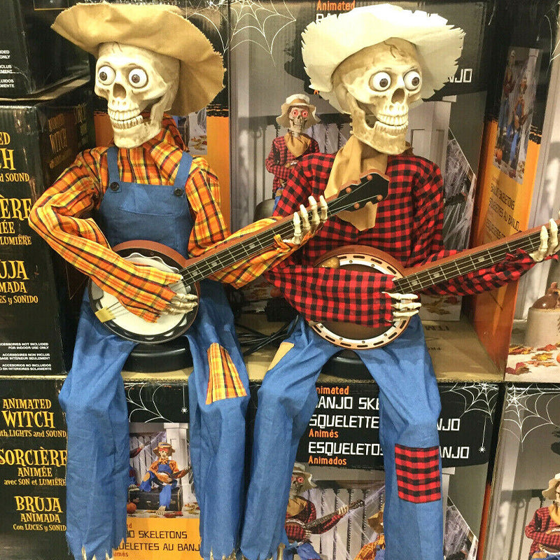 Squelettes de banjo de duel animés drôles