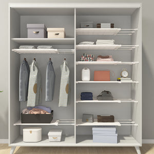 Étagère de rangement extensible pour étagère de tension de placard