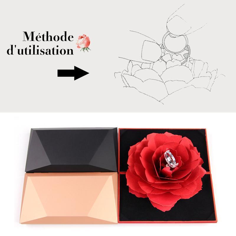 Plusgenial™ Boîte à Bagues Rose Pop-up 3D