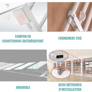 Étagère de rangement extensible pour étagère de tension de placard