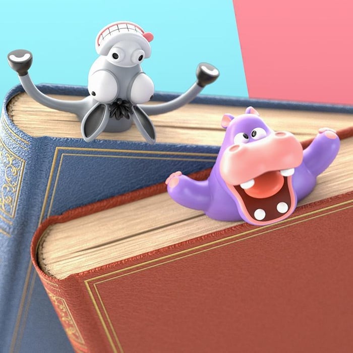 Marque-pages animaux 3D
