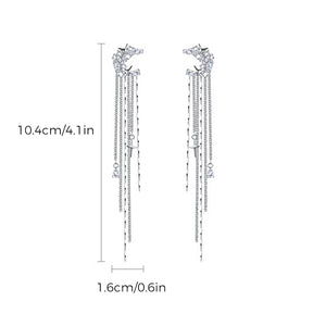 Clips d'Oreille avec Étoiles en Zircon