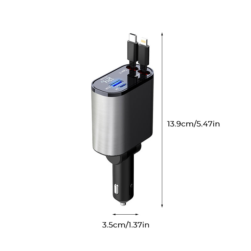 Chargeur de voiture rétractable