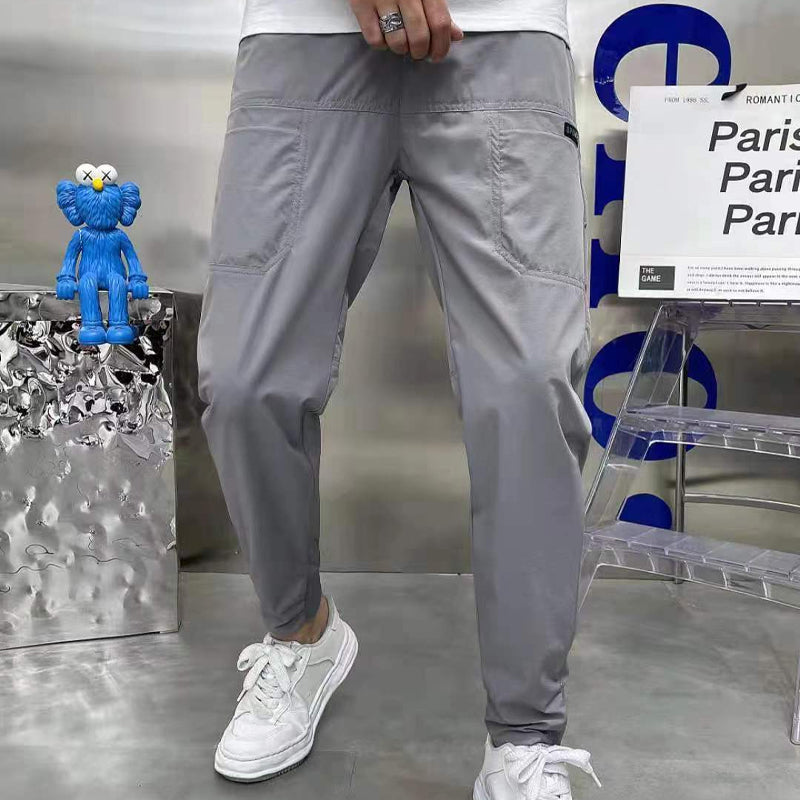 Pantalon cargo skinny multi-poches à haute extensibilité pour hommes