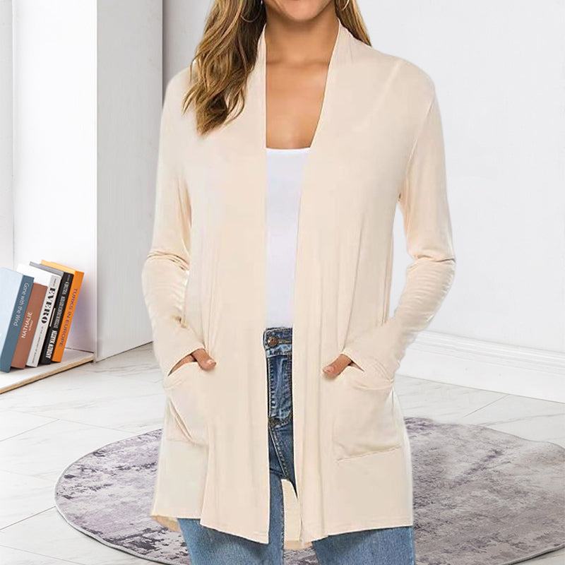 Cardigan d'été léger et décontracté à manches longues pour femmes