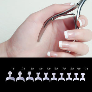 Kit d’Ongles de Manucure Glue-On Français (100 pcs)