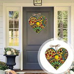 Grande décoration de coeur de mosaïque de jardin